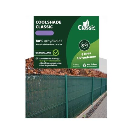 Belátásgátló CoolShade 80% Zöld 2,0*10m