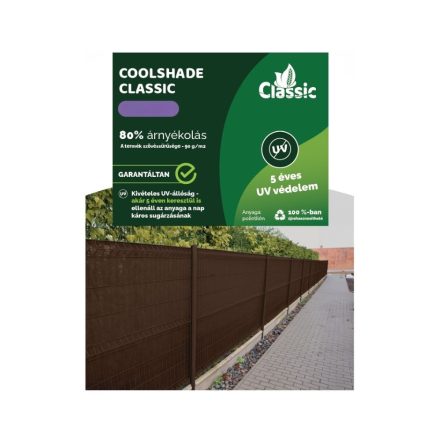 Belátásgátló CoolShade 80% Barna 1,5*50m