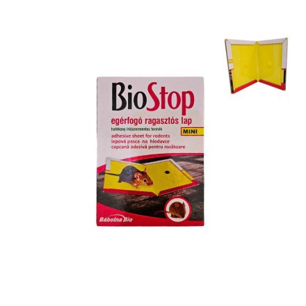 BIOSTOP egérfogó rag.lap MINI 12,5*17 cm