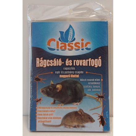 Classic Rágcsálófogó ragasztós lap kicsi 12*17 cm