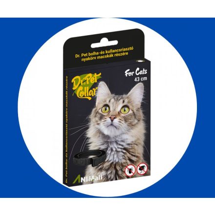 DrPet bolha kullancs riasztó Nyakörv Macska kék