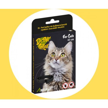 DrPet bolha kullancs riasztó Nyakörv Macska sárga