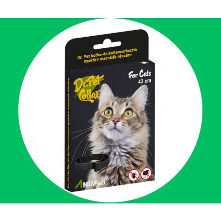 DrPet bolha kullancs riasztó Nyakörv Macska zöld