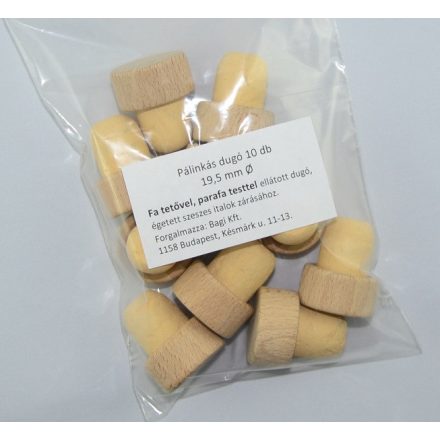 Dugó - T parafa test+fa tető d: 19,5 mm 10 db