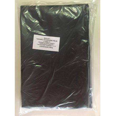 Fólia Takaró+Építési fekete 4,2*3m*0,12