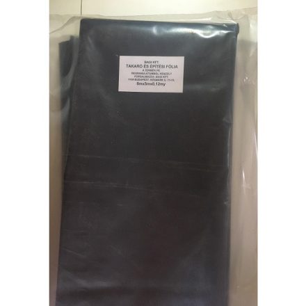 Fólia Takaró+Építési fekete 6*5m*0,12