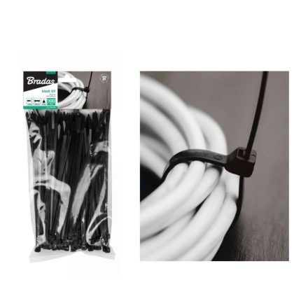 Kábelköteg. 3,6*370mm UVBlack 100 db-os