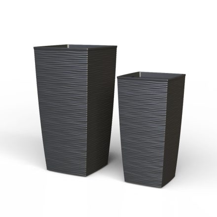 Kaspó - Aurora - antracit 46,5 cm