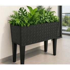 Kaspó - Rattan -lábakkal- antr. 80x30x58