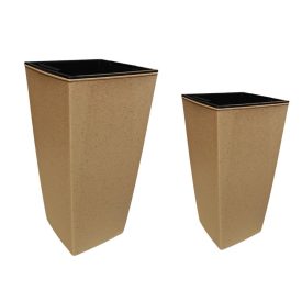 Kaspó - Woody - természetes 46,5 cm