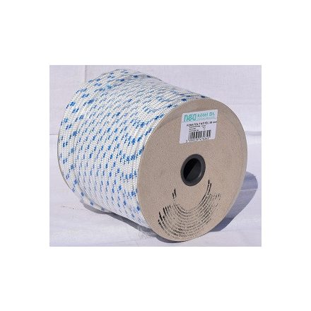 Kötél fonatolt PP 6 mm fehér-kék 100m