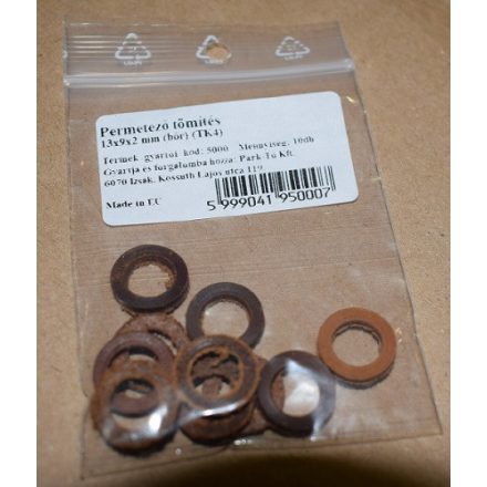 Perm.töm.13*9*2 mm bőr 10 db-os