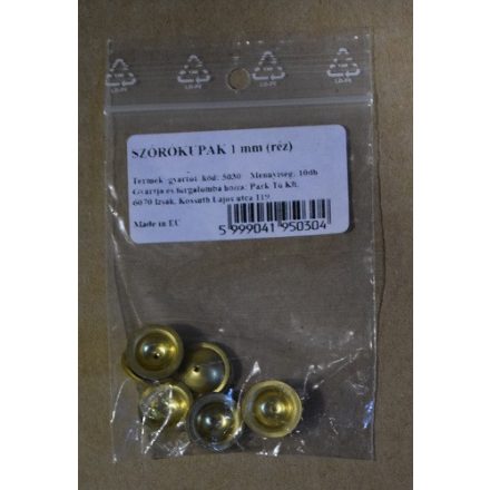 Szórókupak 1,0 mm réz 10 db-os