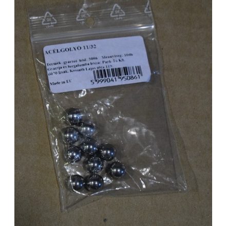 Acélgolyó 11/32 10 db-os