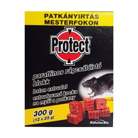 Rágcsálóirtó parafinos blokk Protect 0,3l
