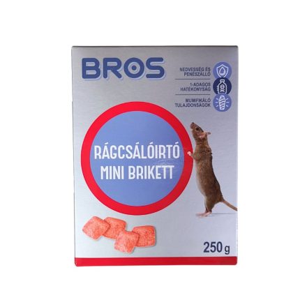 Rágcsálóirtó mini brikett Bros 0,25kg
