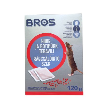 Rágcsálóirtó szer Bros 6*20 gr