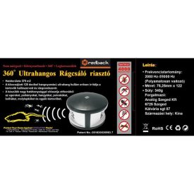 Rágcsáló riasztó-ultrahangos beltéri 375 m2
