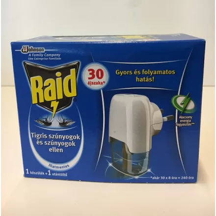 Raid elektromos készlet + folyadék Illatmentes 30 éj
