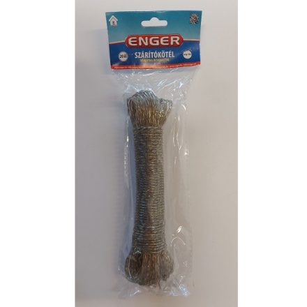 Ruhaszárító kötél 20 m acélbetéttel