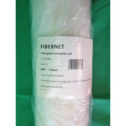 Szúnyogháló üvegsz. Fibernet fehér 1,5*30m