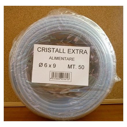 Tömlő - víztiszta 6/9 mm 50 m