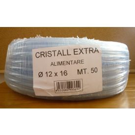 Tömlő - víztiszta 12L6 mm 50 m