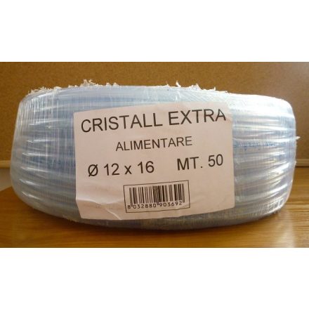 Tömlő - víztiszta 12L6 mm 50 m