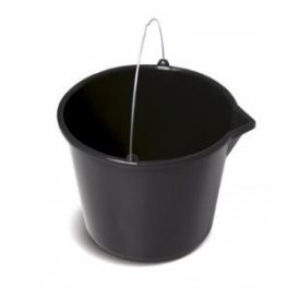 Vödör műanyag fekete kiöntővel 12kg