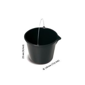 Vödör műanyag fekete kiöntővel 16l
