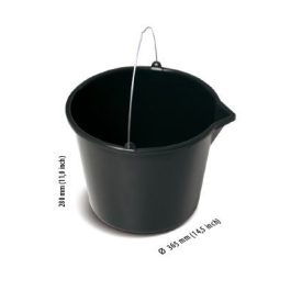 Vödör műanyag fekete kiöntővel 20l