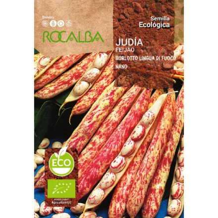 Szárazbab Borlotto Lingua di Fuoco Nano BIO minősítésű ECO vetőmag 15g